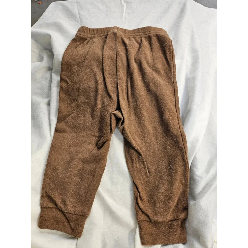Vintage Gymboree Baby Brown Cotton Knit Jogger Pants 12-18 Months Y2K